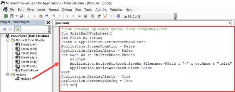 Hướng dẫn cách tách từng sheets trong xcel thành các tập tin riêng